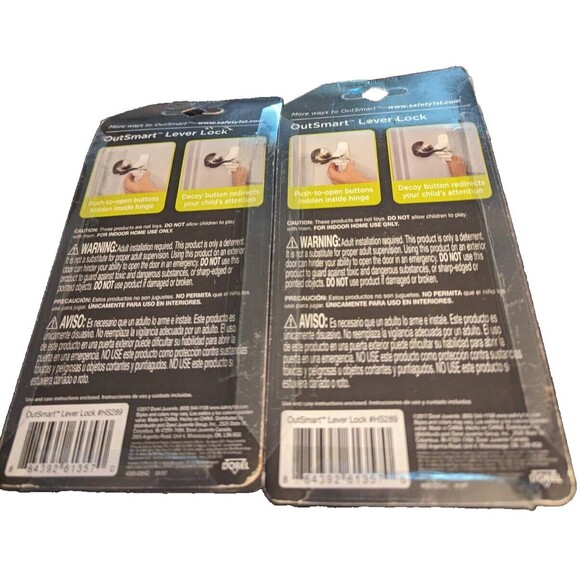 Safety 1st Baby/Kids Home Safety Childproof Outsmart Lever Handle Lock 2pk - Picture 4 of 4